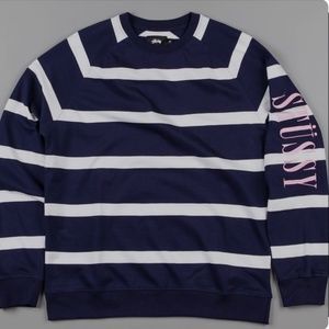 Stussy striped crewneck sweatshirt